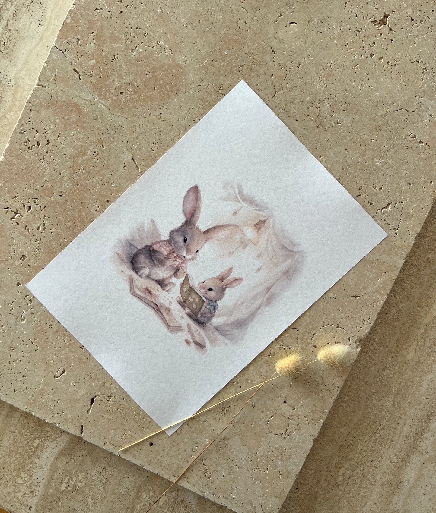 BUNNY READING PRINT COLLECTION