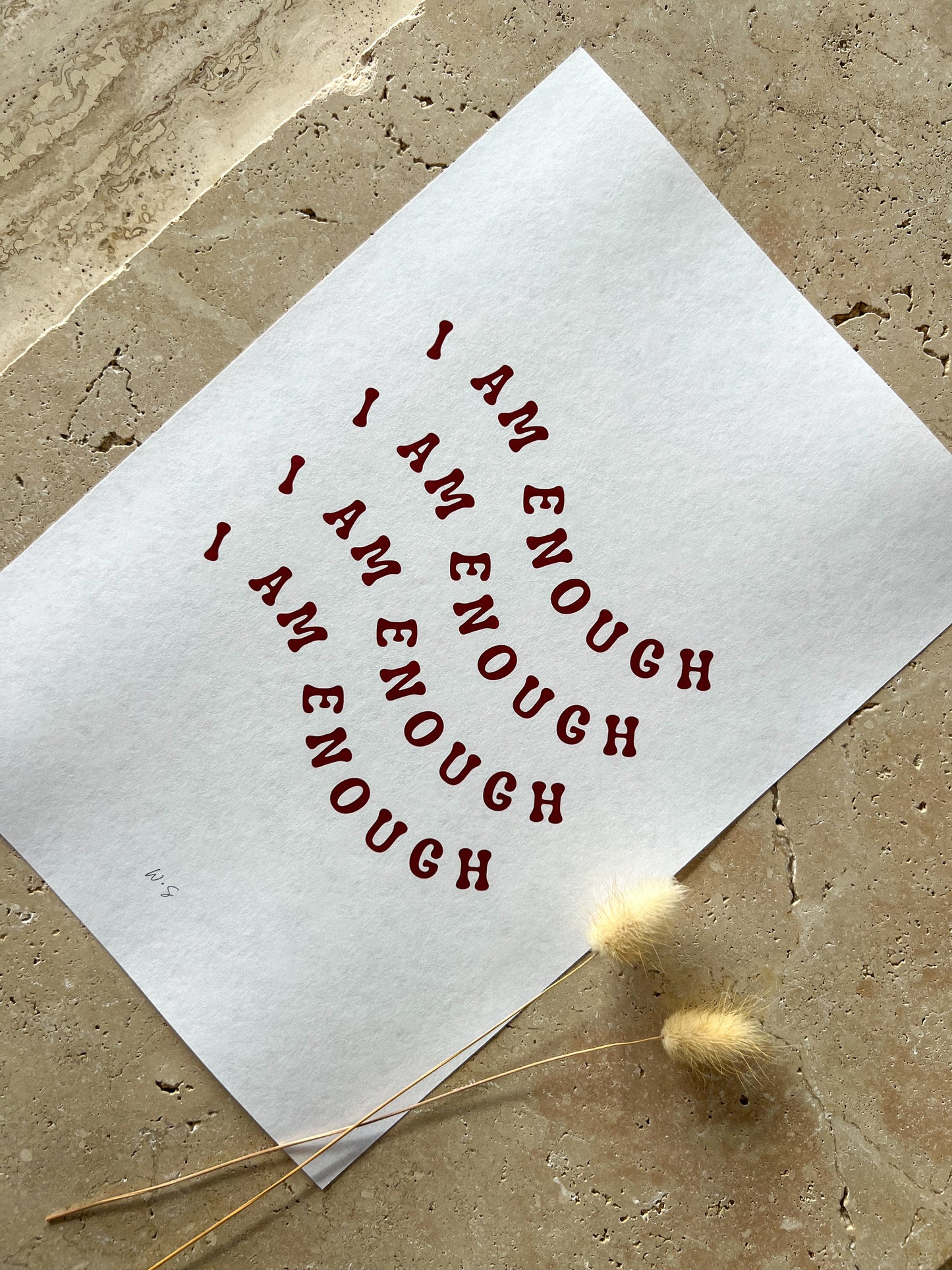 I AM ENOUGH AFFIRMATION PRINT