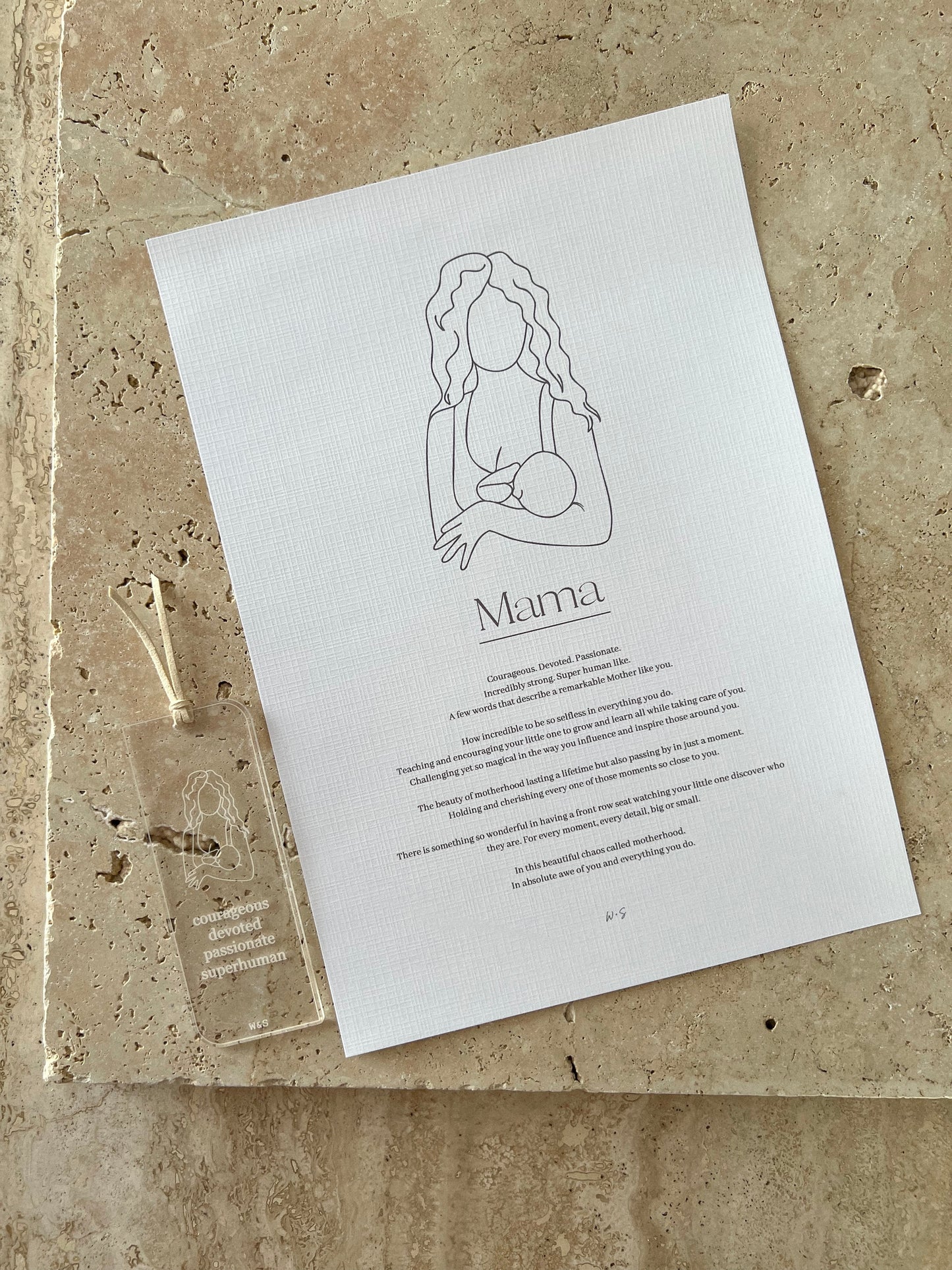 MAMA BREASTFEEDING AFFIRMATION BOOKMARK SET BY WILLOW AND SAGE CO