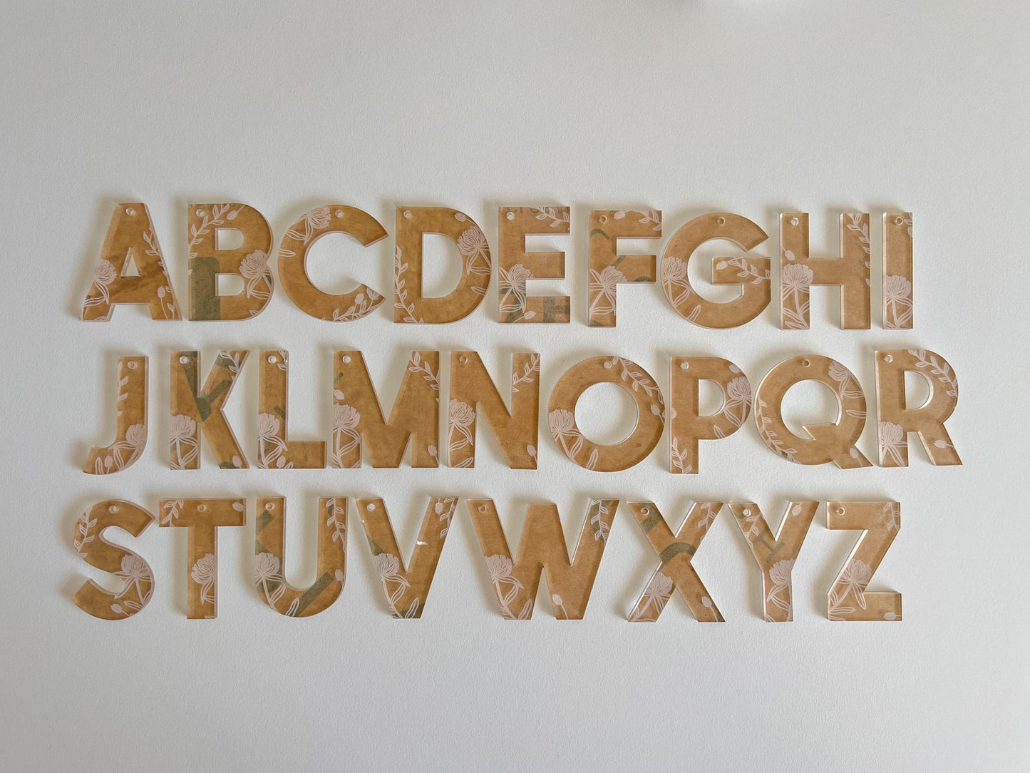 A-Z INITIAL WILDFLOWER KEYCHAIN BY WILLOW AND SAGE CO