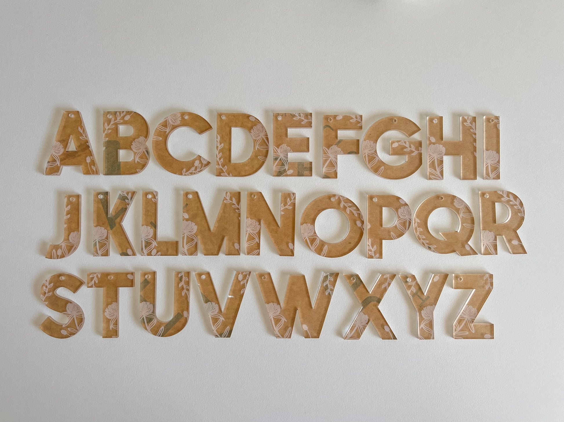 A-Z INITIAL WILDFLOWER KEYCHAIN BY WILLOW AND SAGE CO