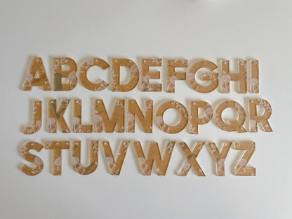 A-Z INITIAL WILDFLOWER KEYCHAIN BY WILLOW AND SAGE CO