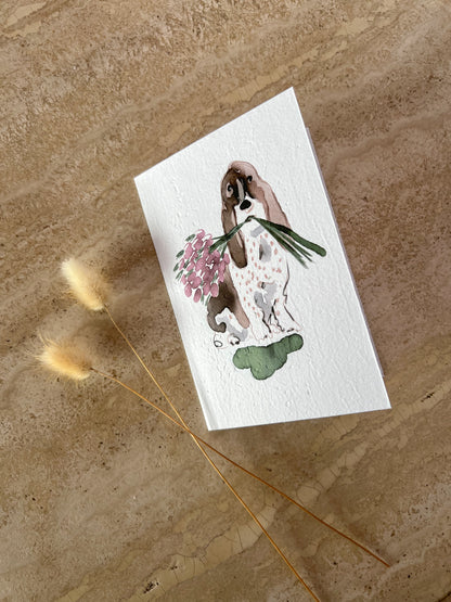 DOGS WITH FLOWERS PLANTABLE GREETING CARDS