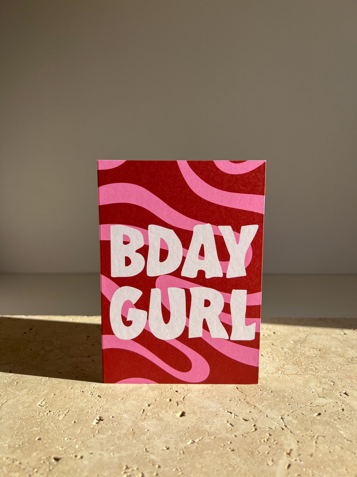 BDAY GURL PREMIUM GREETING CARD | GROOVY BIRTHDAY CARD