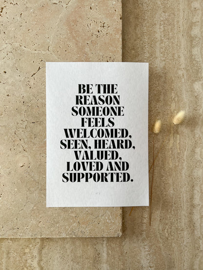 BE THE REASON PRINT