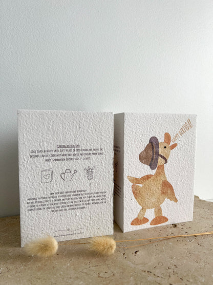 BIRTHDAY DUCK PLANTABLE CARD BY WILLOW AND SAGE CO