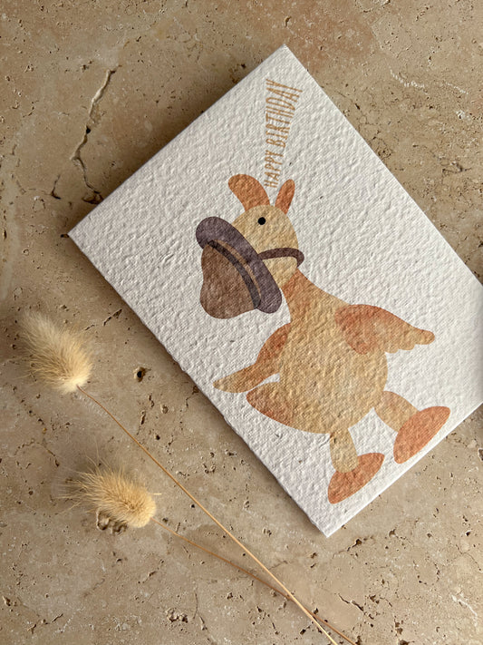 BIRTHDAY DUCK PLANTABLE GREETING CARD BY WILLOW AND SAGE CO