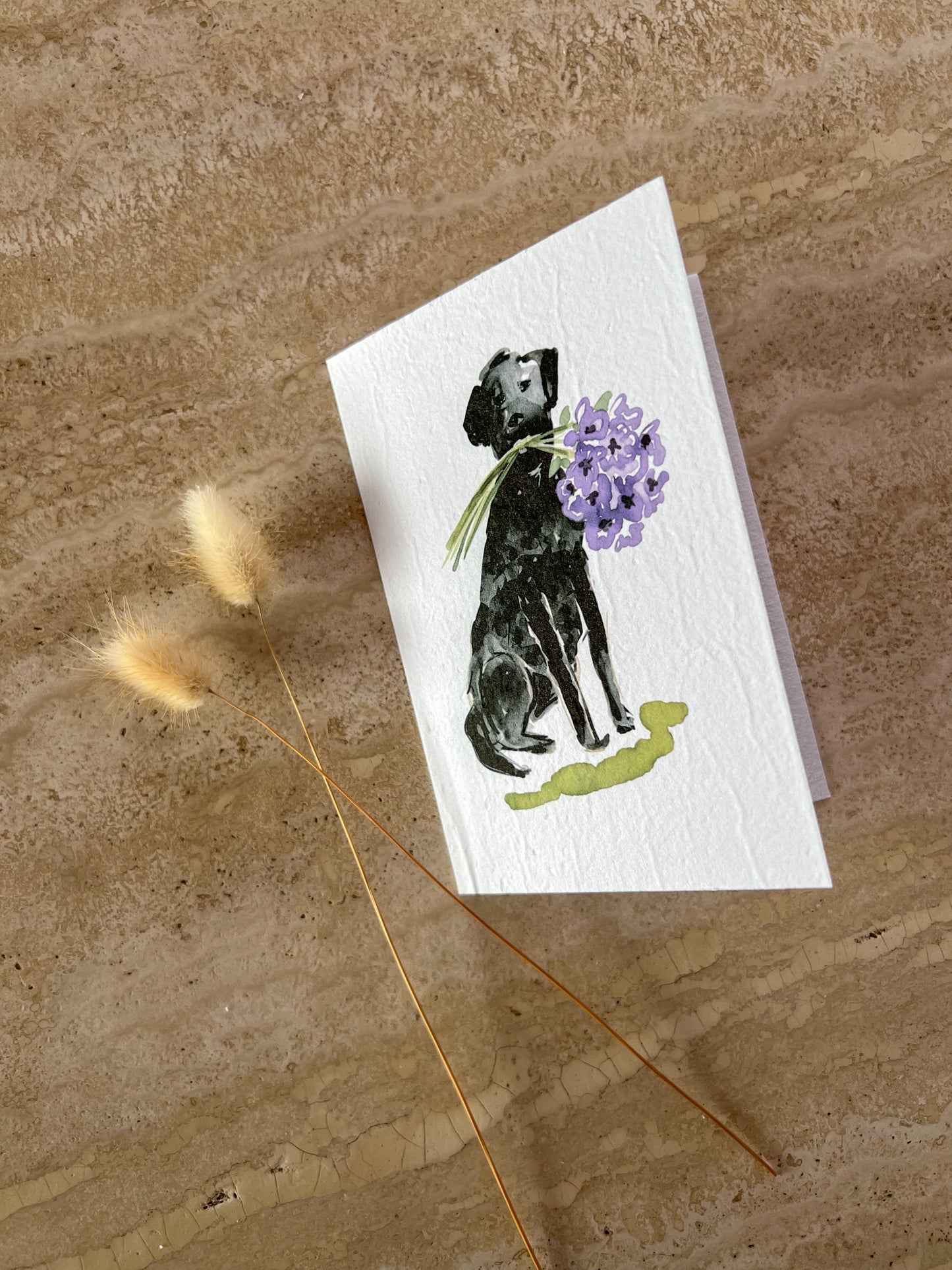 DOGS WITH FLOWERS PLANTABLE GREETING CARDS