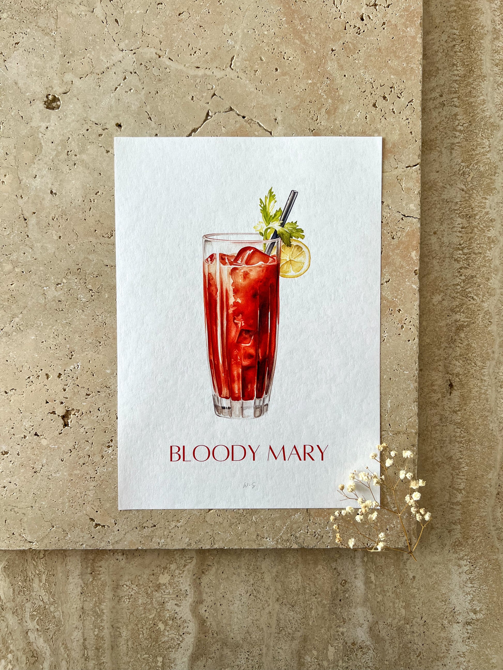 BLOODY MARY COCKTAIL PRINT COLLECTION BY WILLOW AND SAGE CO