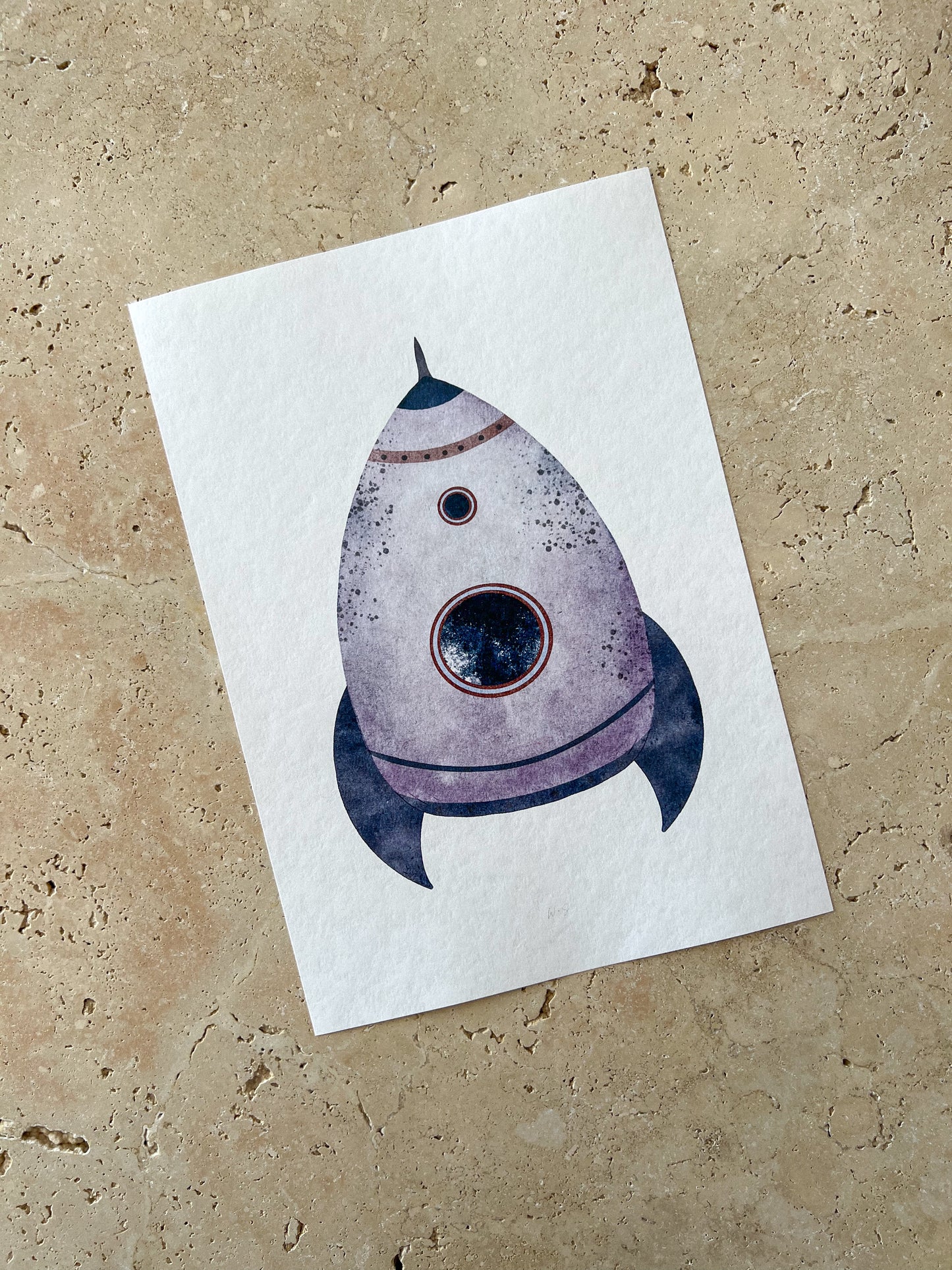 BLUE ROCKET SPACE BEARS PRINT COLLECTION BY WILLOW AND SAGE CO