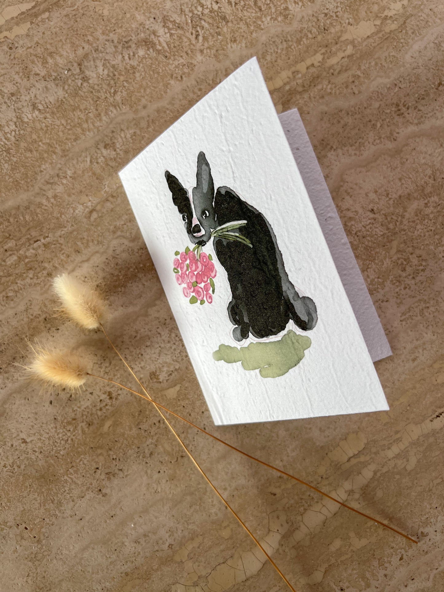 DOGS WITH FLOWERS PLANTABLE GREETING CARDS