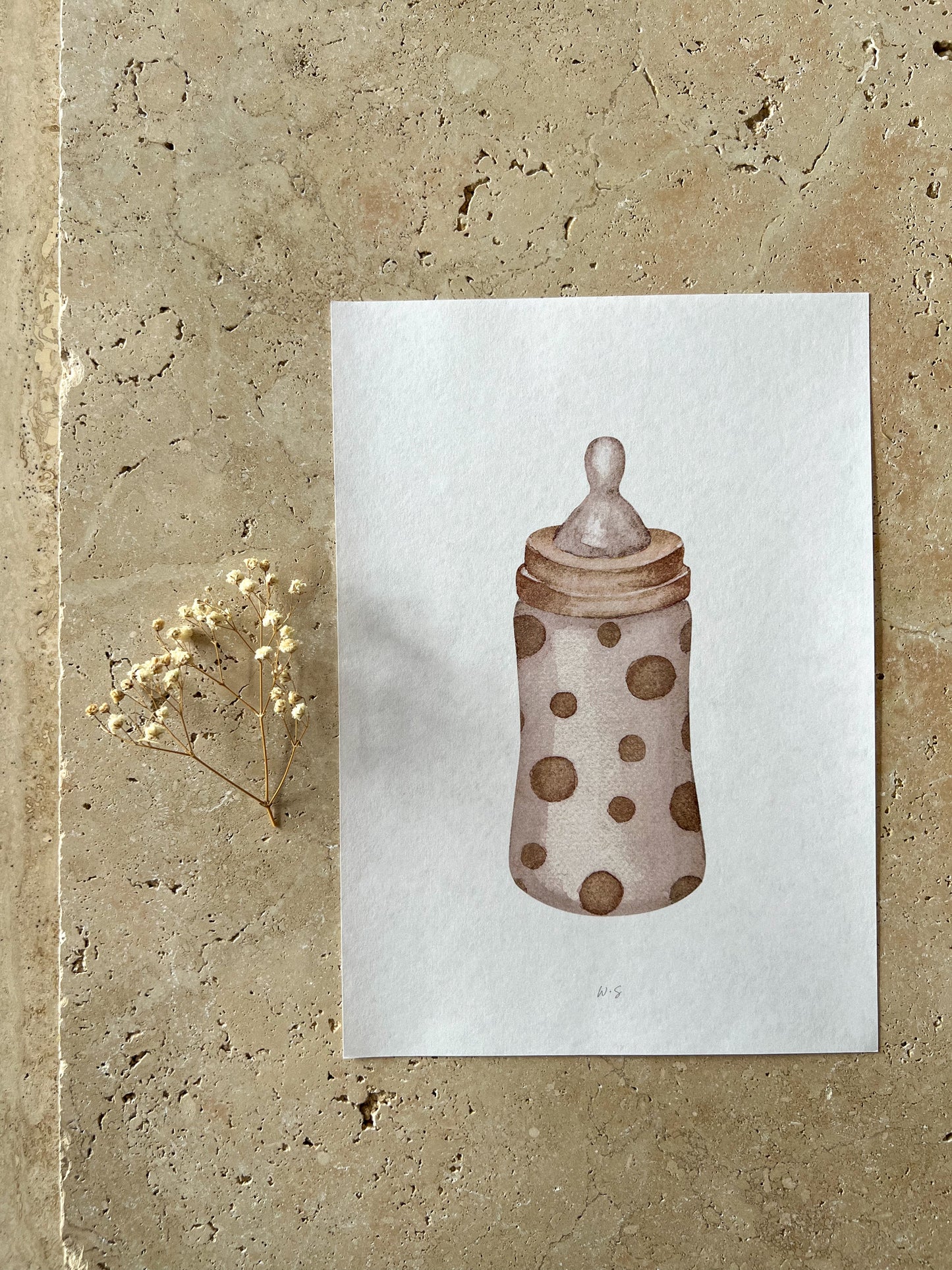 BOTTLE NEUTRAL NURSERY PRINT COLLECTION BY WILLOW AND SAGE CO