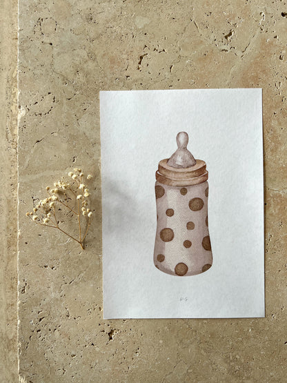 BOTTLE NEUTRAL NURSERY PRINT COLLECTION BY WILLOW AND SAGE CO