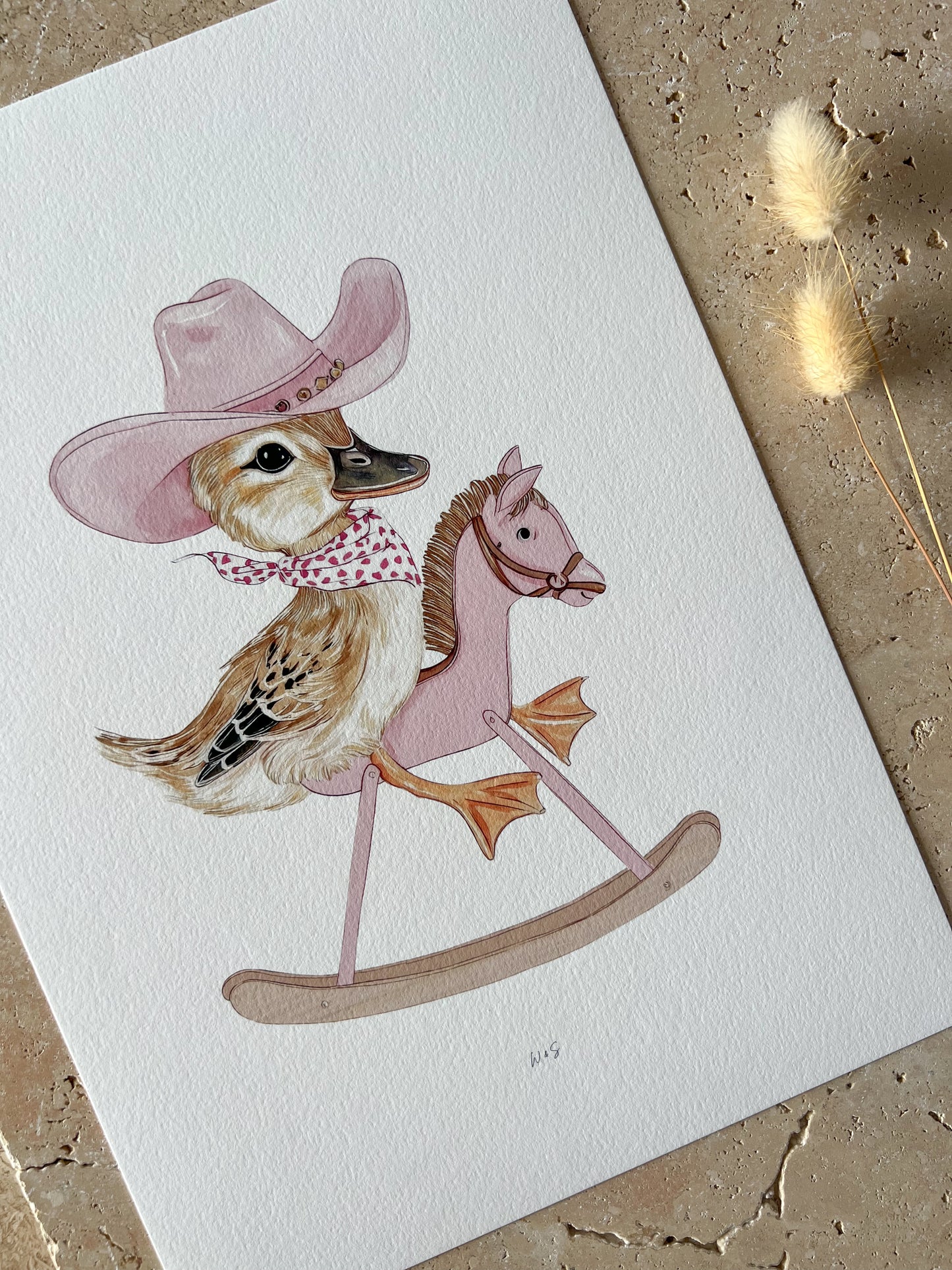 BROWN DUCK LITTLE BLUSH RODEO PRINT COLLECTION BY WILLOW & SAGE CO.JPG