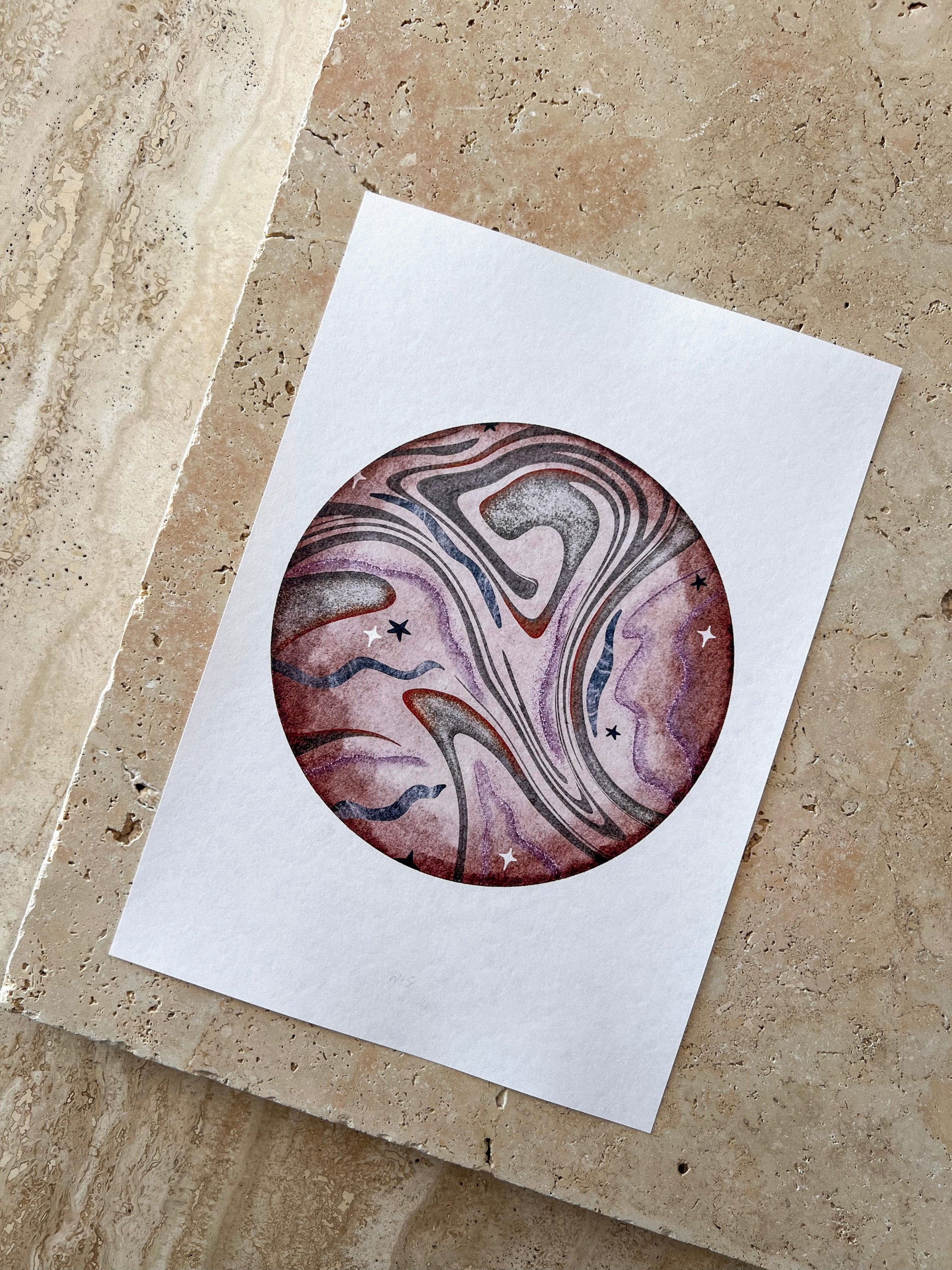 BROWN PLANET SPACE BEARS PRINT COLLECTION BY WILLOW AND SAGE CO