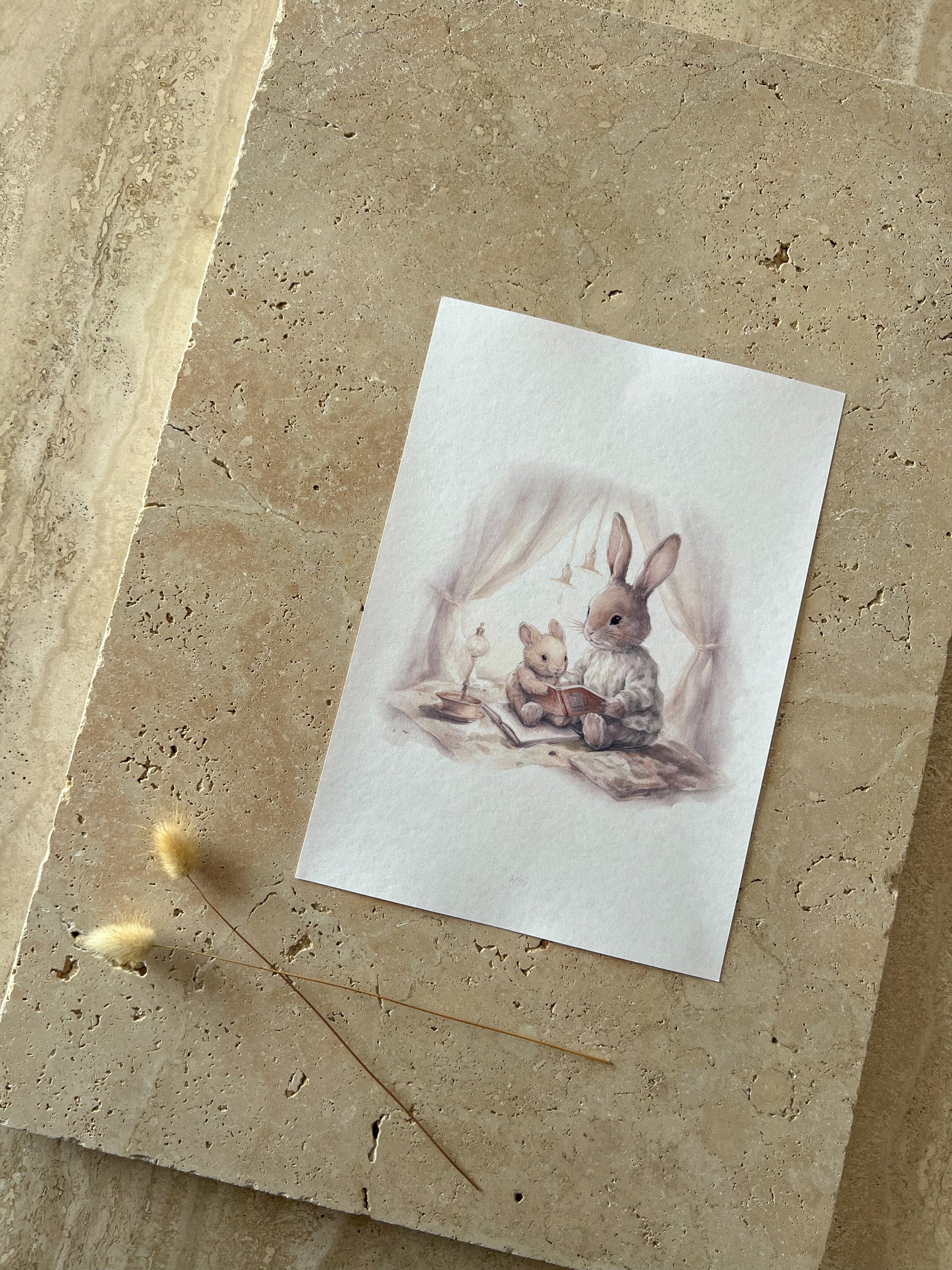 BUNNY READING PRINT COLLECTION