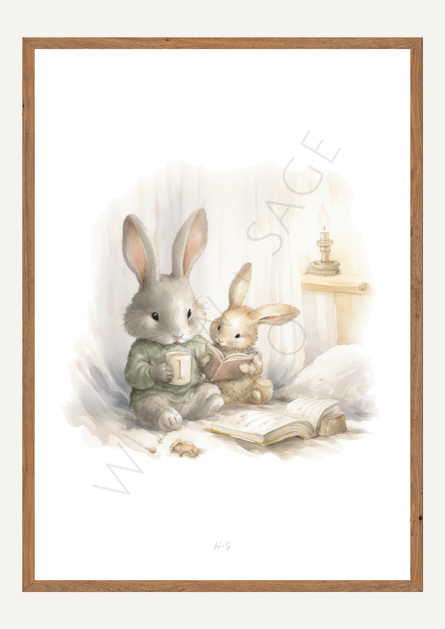 BUNNY READING PRINT COLLECTION