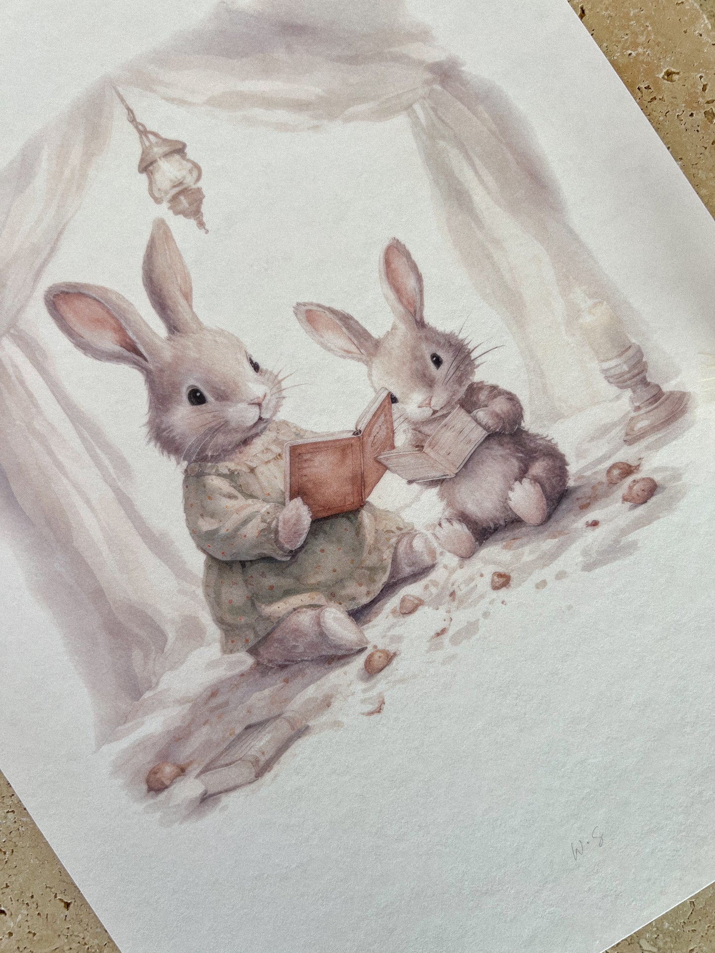 BUNNY READING PRINT COLLECTION