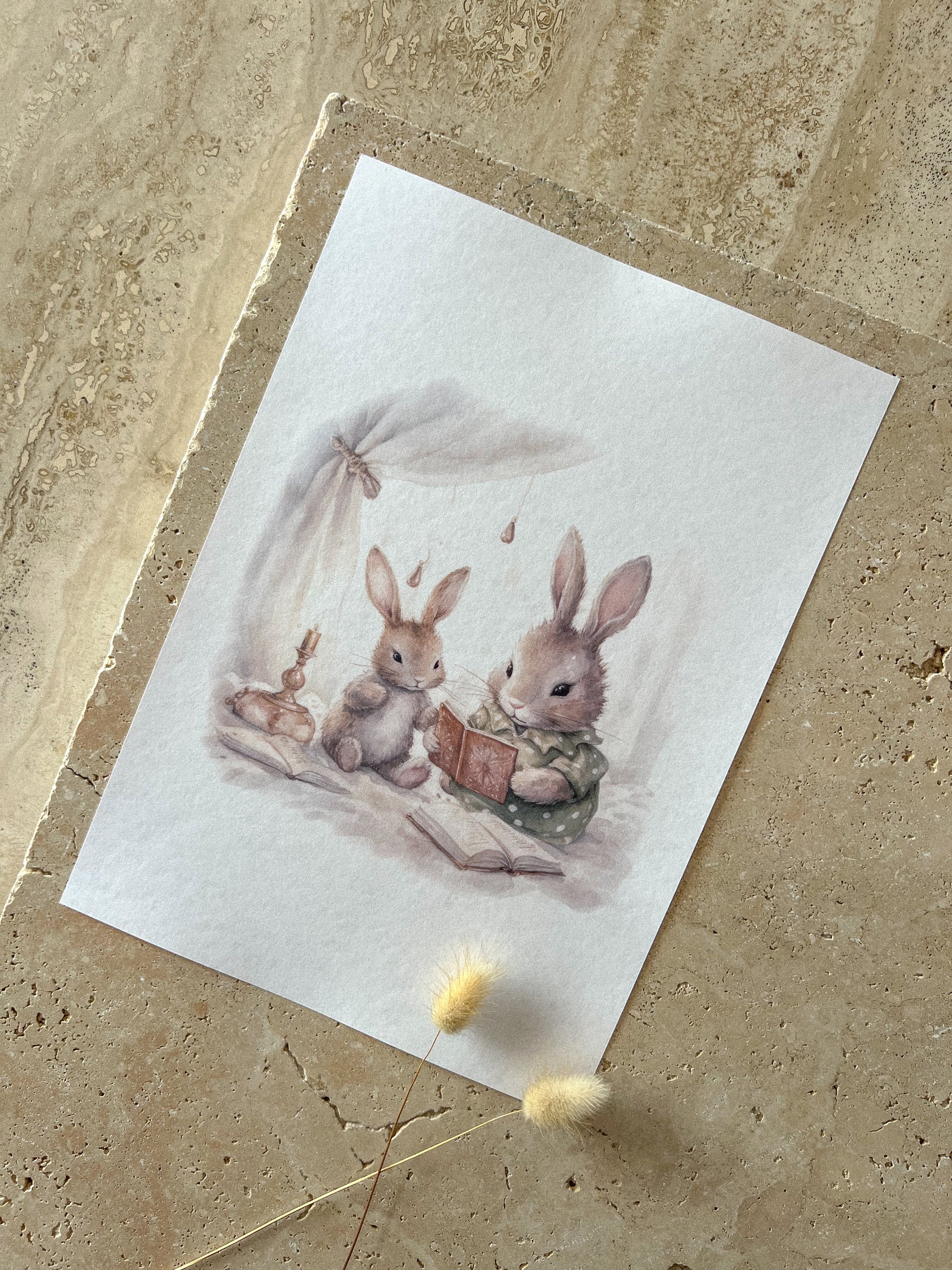 BUNNY READING PRINT COLLECTION