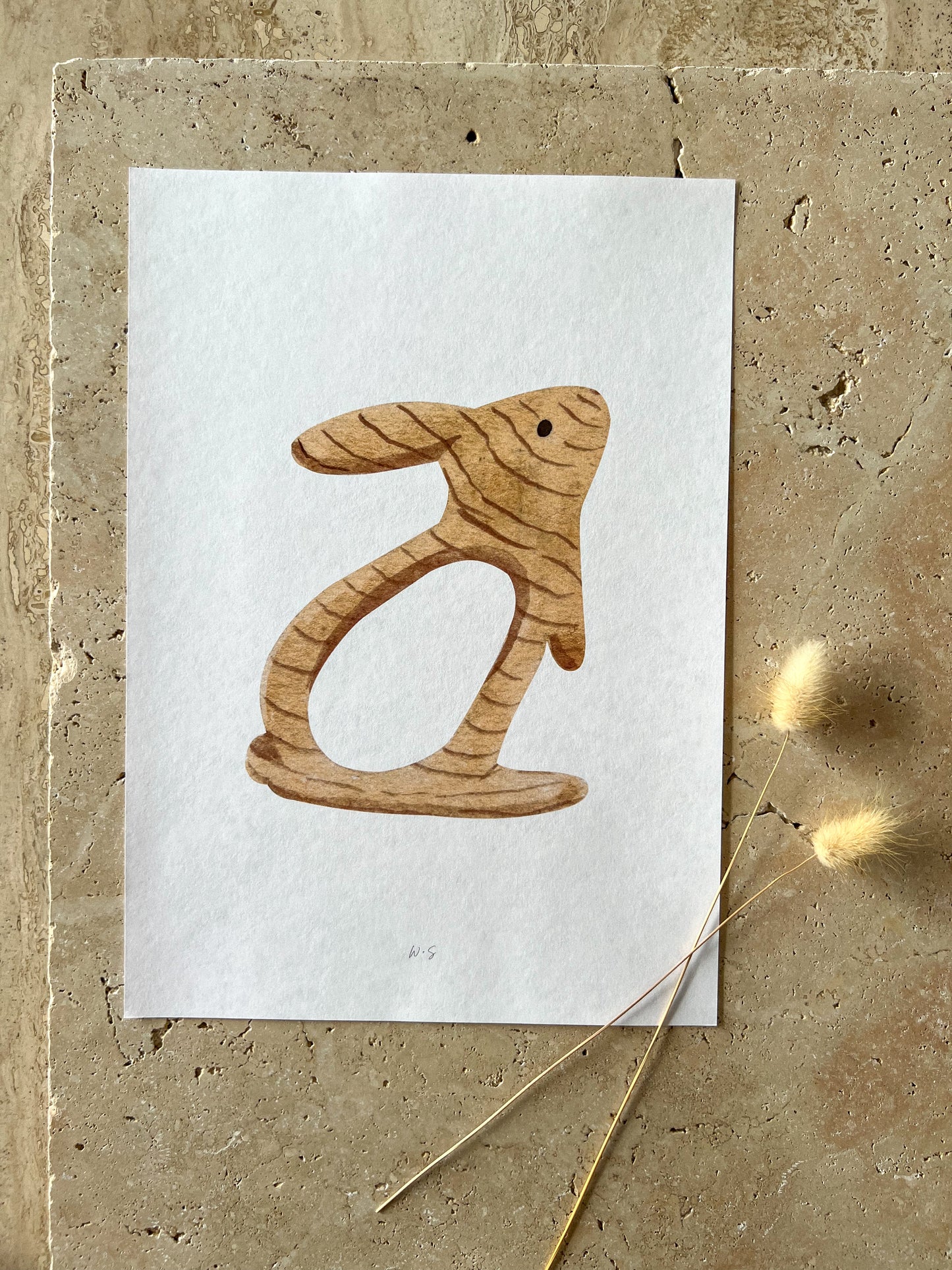 BUNNY WOODEN ANIMAL TOY PRINT COLLECTION BY WILLOW AND SAGE CO