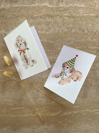 CHRISTMAS DOGS PLANTABLE GREETING CARDS