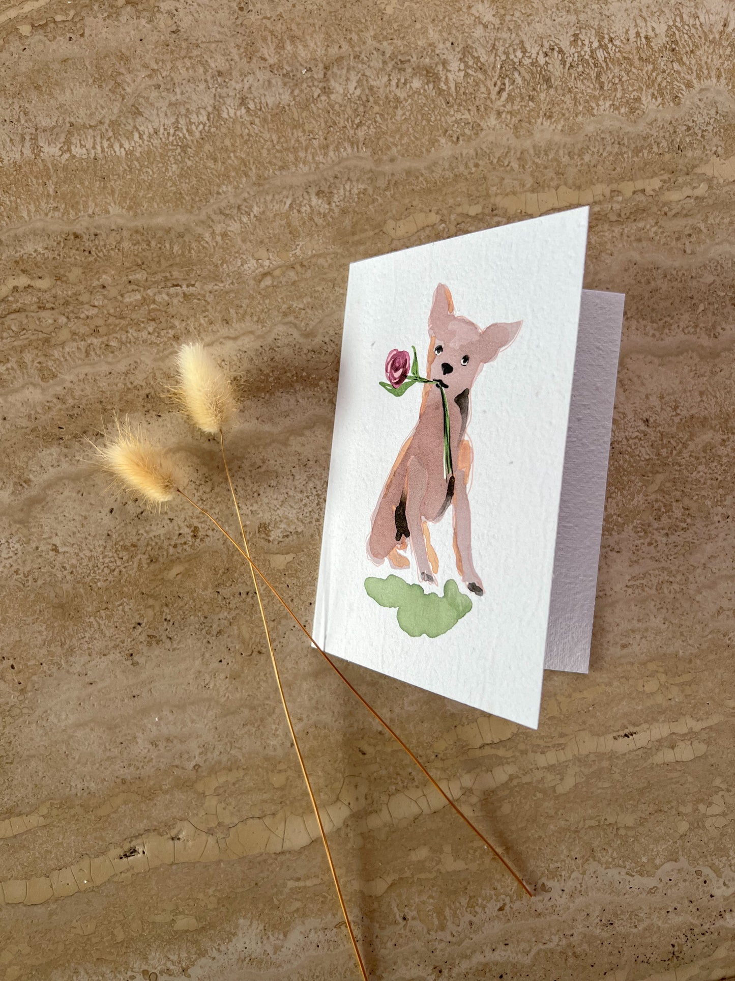 DOGS WITH FLOWERS PLANTABLE GREETING CARDS