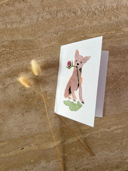 DOGS WITH FLOWERS PLANTABLE GREETING CARDS
