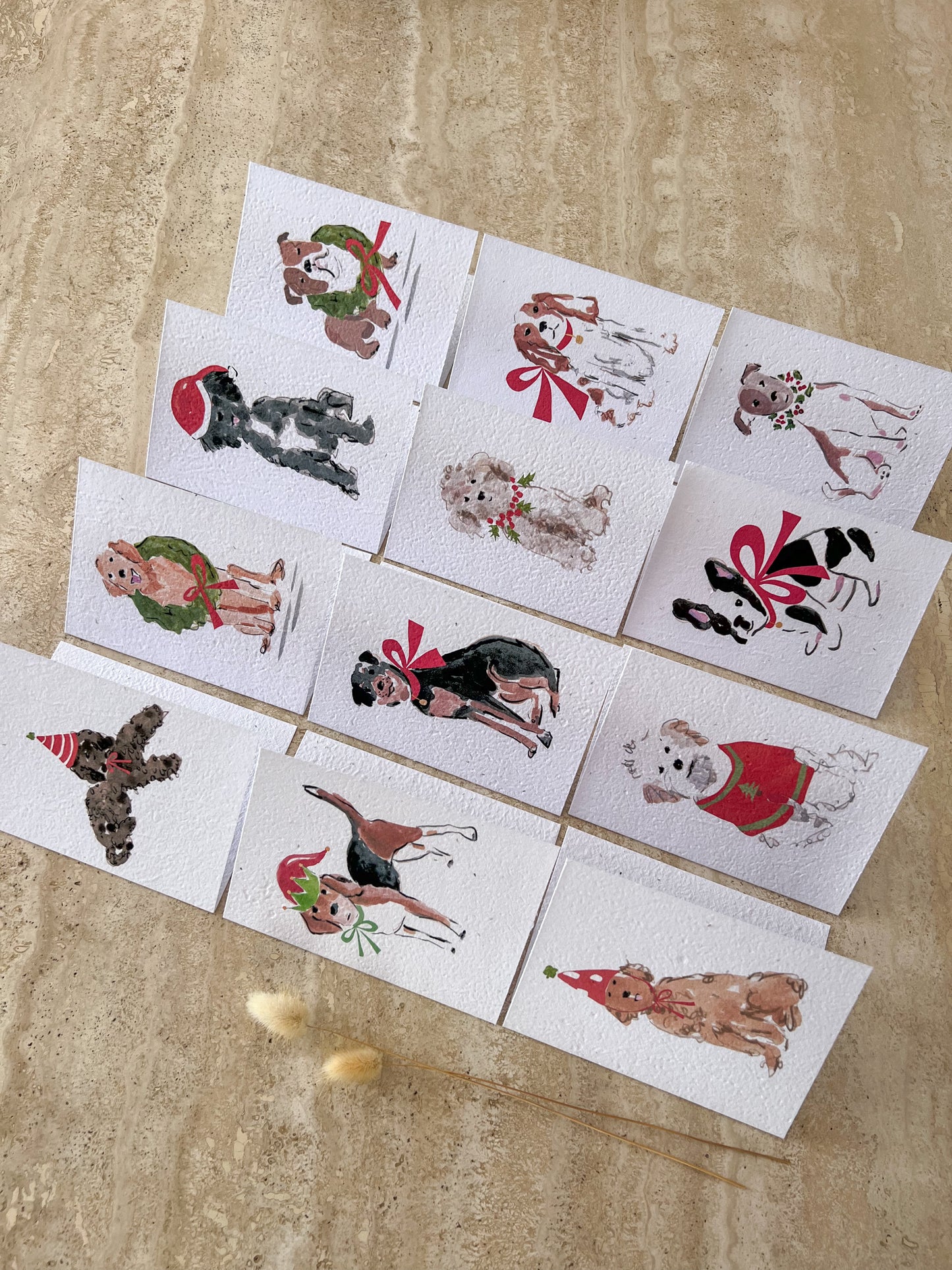 CHRISTMAS DOGS PLANTABLE GREETING CARDS