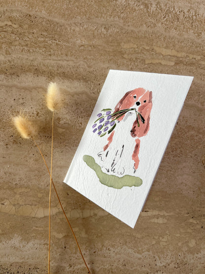 DOGS WITH FLOWERS PLANTABLE GREETING CARDS