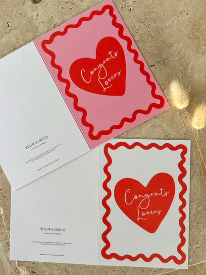 CONGRATS LOVERS PREMIUM GREETING CARDS