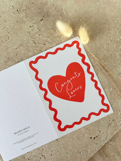 CONGRATS LOVERS PREMIUM GREETING CARDS