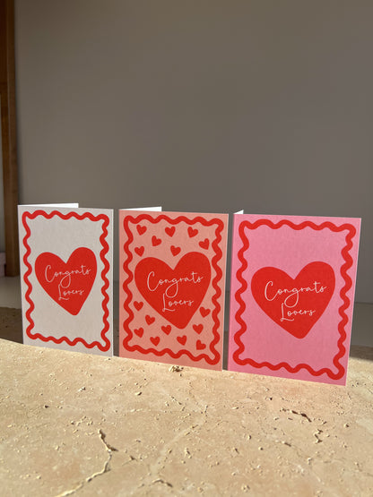 CONGRATS LOVERS PREMIUM GREETING CARDS