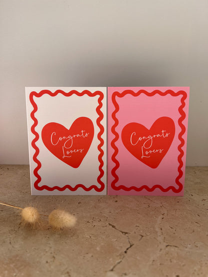 CONGRATS LOVERS PREMIUM GREETING CARDS
