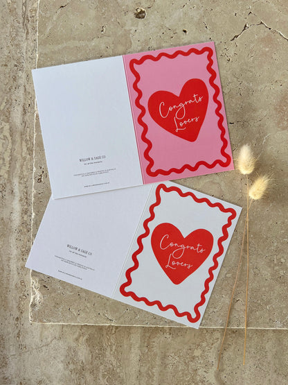 CONGRATS LOVERS PREMIUM GREETING CARDS