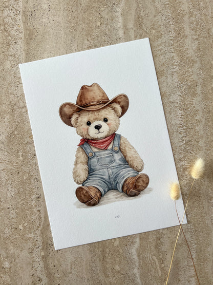 LITTLE WRANGLERS | WILD WEST FRIENDS | NURSERY PRINT COLLECTION | WESTERN ANIMAL WALL ART