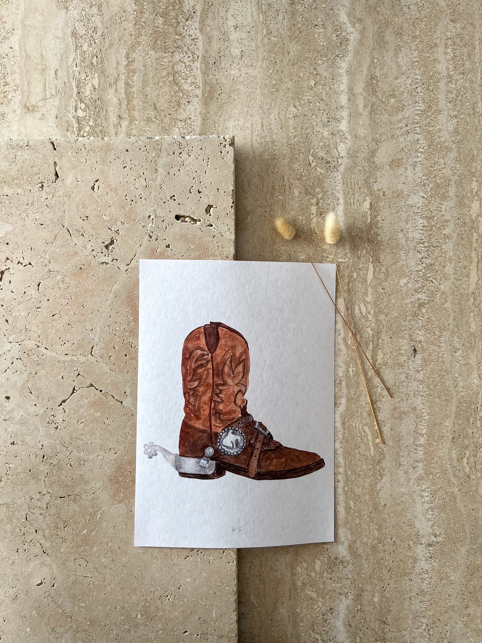 COWBOY BOOT COWGIRL BOOT WILD WEST PRINT COLLECTION BY WILLOW AND SAGE CO