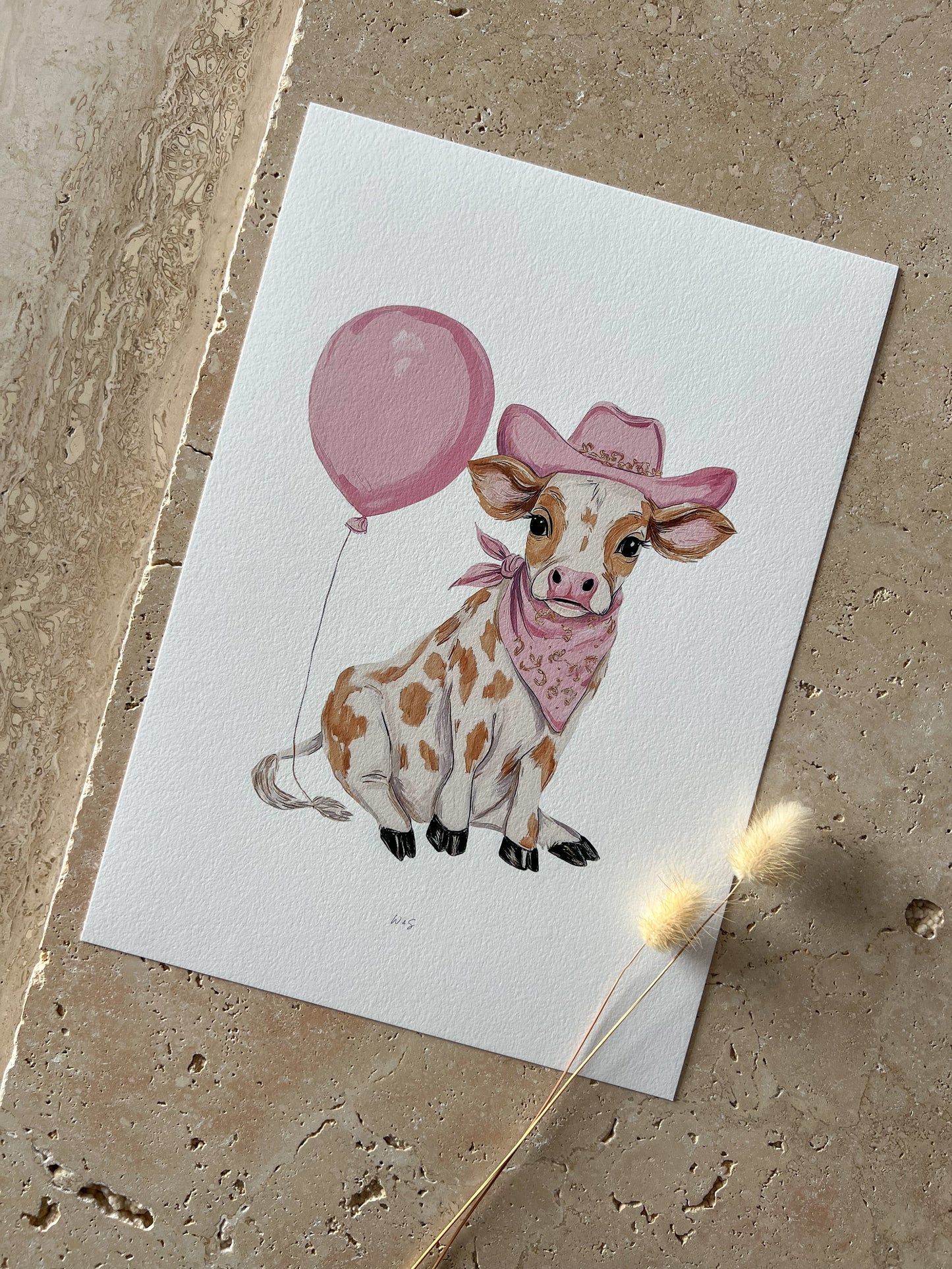 COW LITTLE BLUSH RODEO PRINT COLLECTION BY WILLOW & SAGE CO