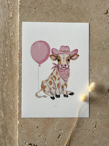 COW LITTLE BLUSH RODEO PRINT COLLECTION BY WILLOW & SAGE CO
