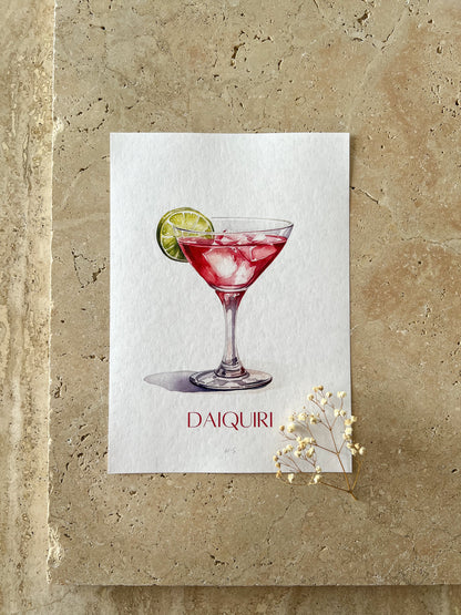 DAIQUIRI COCKTAIL PRINT COLLECTION BY WILLOW AND SAGE CO