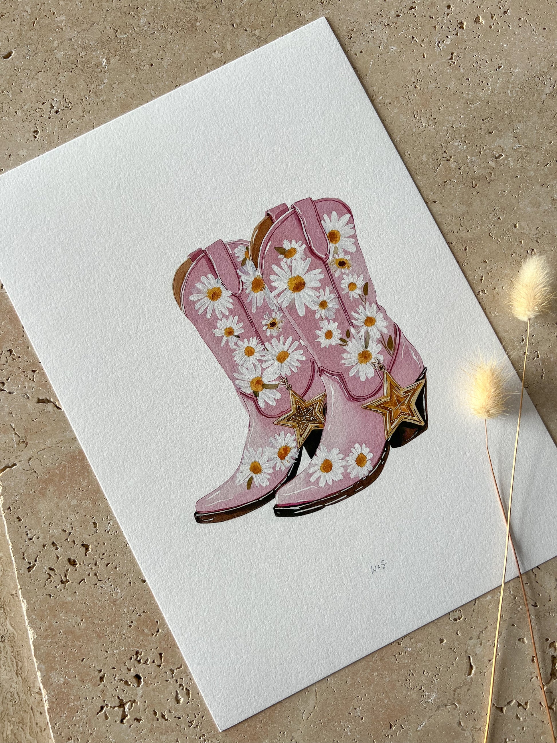 DAISY BOOTS LITTLE BLUSH RODEO PRINT COLLECTION BY WILLOW & SAGE CO