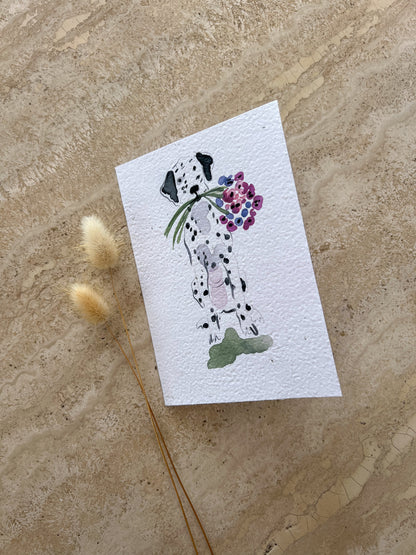 DOGS WITH FLOWERS PLANTABLE GREETING CARDS