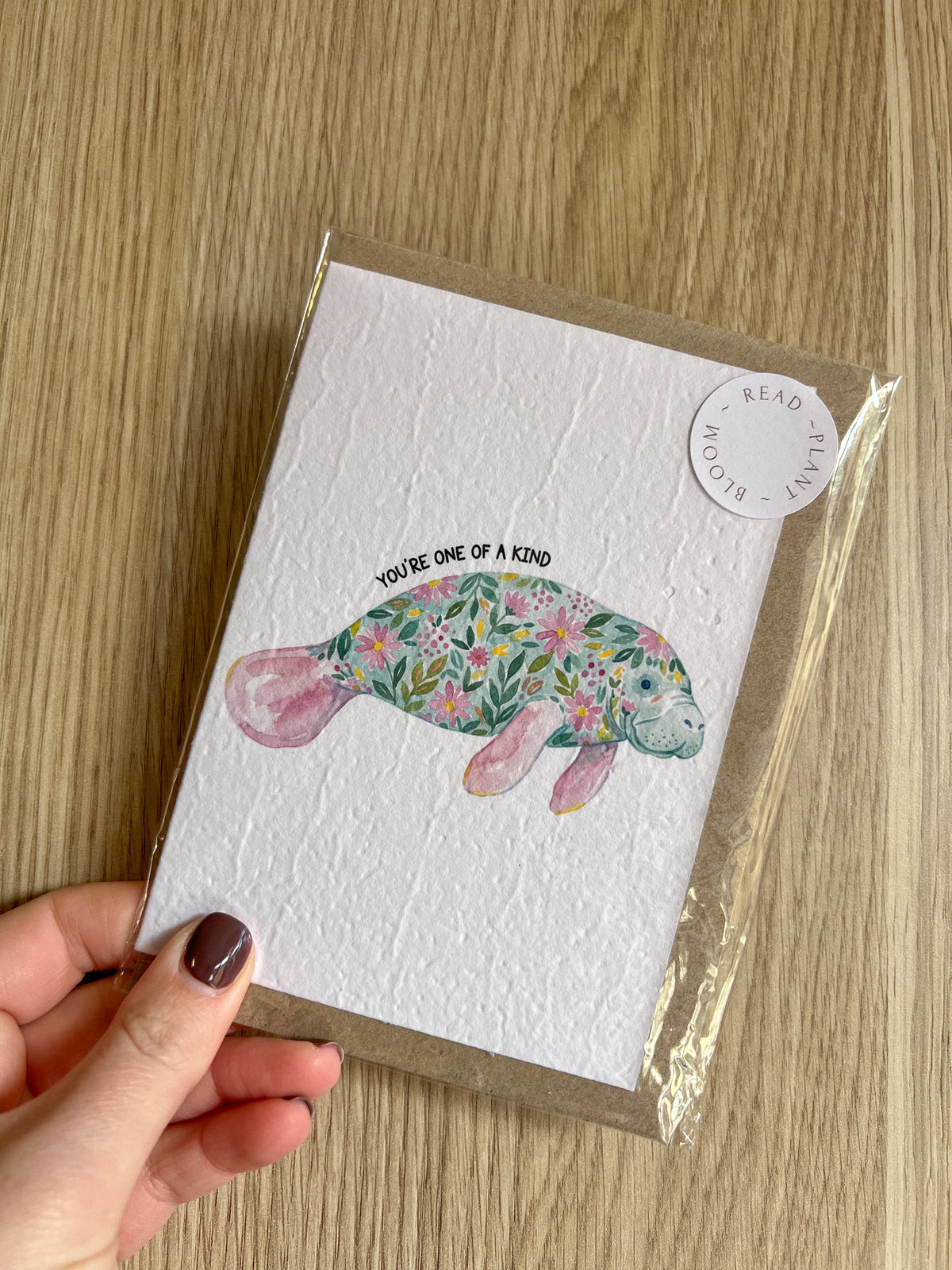 YOU'RE ONE OF A KIND DUGONG PLANTABLE CARD BY WILLOW & SAGE CO