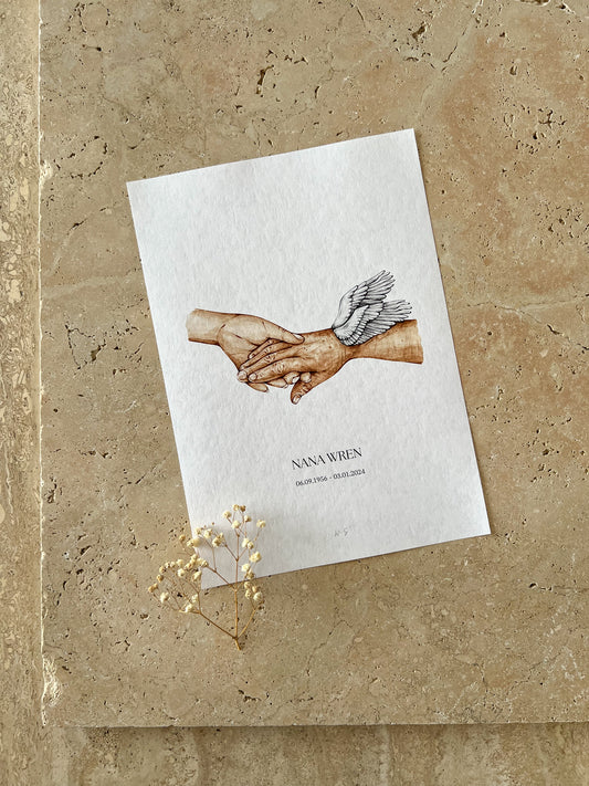 ELDERLY ANGEL PRINT BY WILLOW AND SAGE CO
