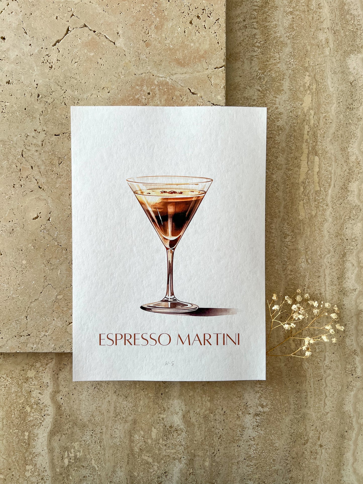 ESPRESSO MARTINI COCKTAIL PRINT COLLECTION BY WILLOW AND SAGE CO