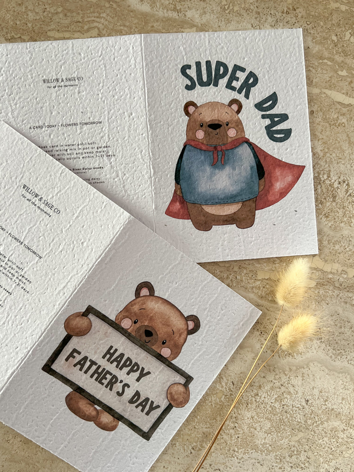 SUPER BEARS PLANTABLE GREETING CARD | FATHER'S DAY GIFT