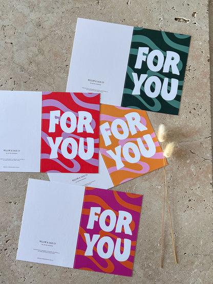 FOR YOU PREMIUM GREETING CARD | GROOVY CARD