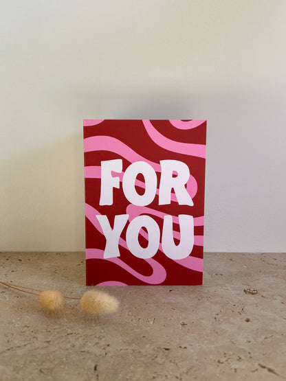 FOR YOU PREMIUM GREETING CARD | GROOVY CARD