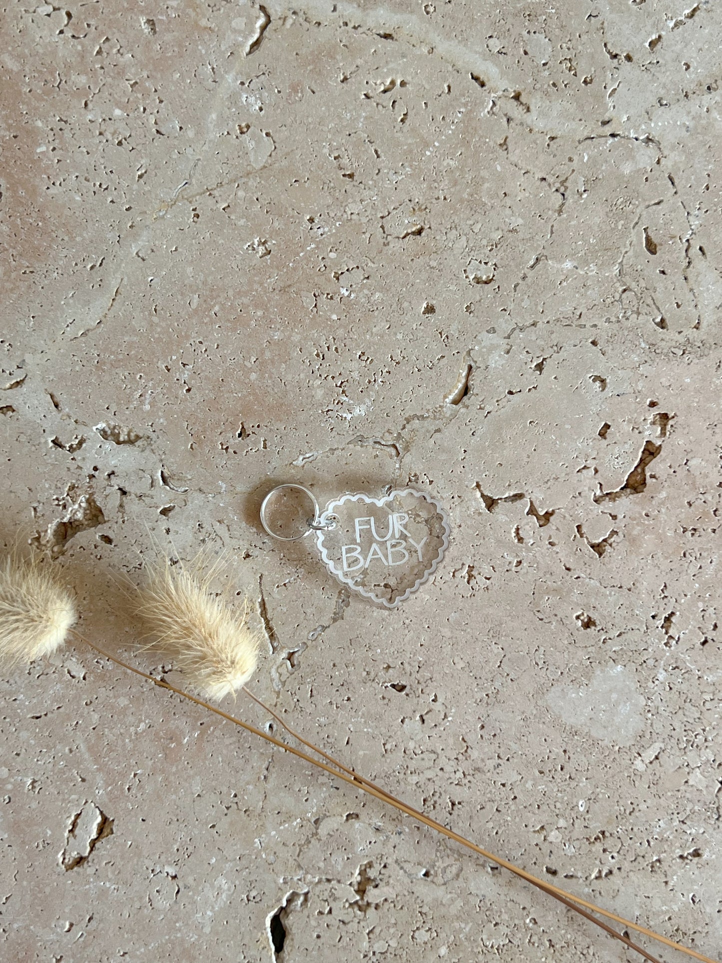 SCALLOP HEART DOG TAG ~ PET TAG ~ ACCESSORY CHARM