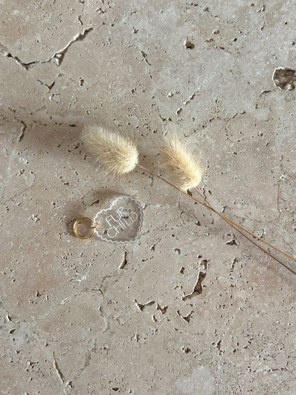 SCALLOP HEART DOG TAG ~ PET TAG ~ ACCESSORY CHARM