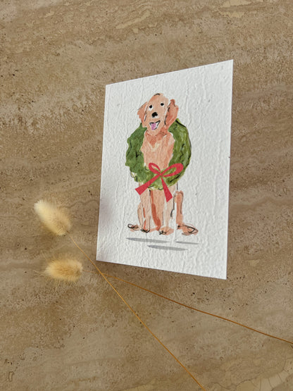 CHRISTMAS DOGS PLANTABLE GREETING CARDS